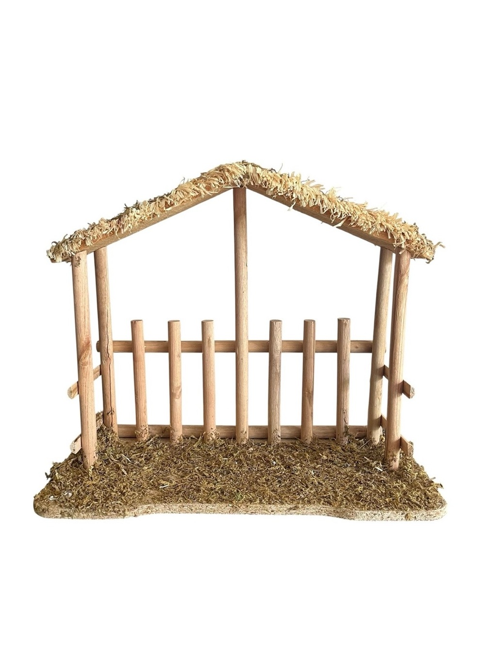 Ashland Classic Nativity Wooden Stable Christmas Holiday Decor